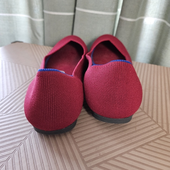Rothy's Bright Red The Flat Round Toe Business Casual Recycled Sustainable Chic - Picture 4 of 12